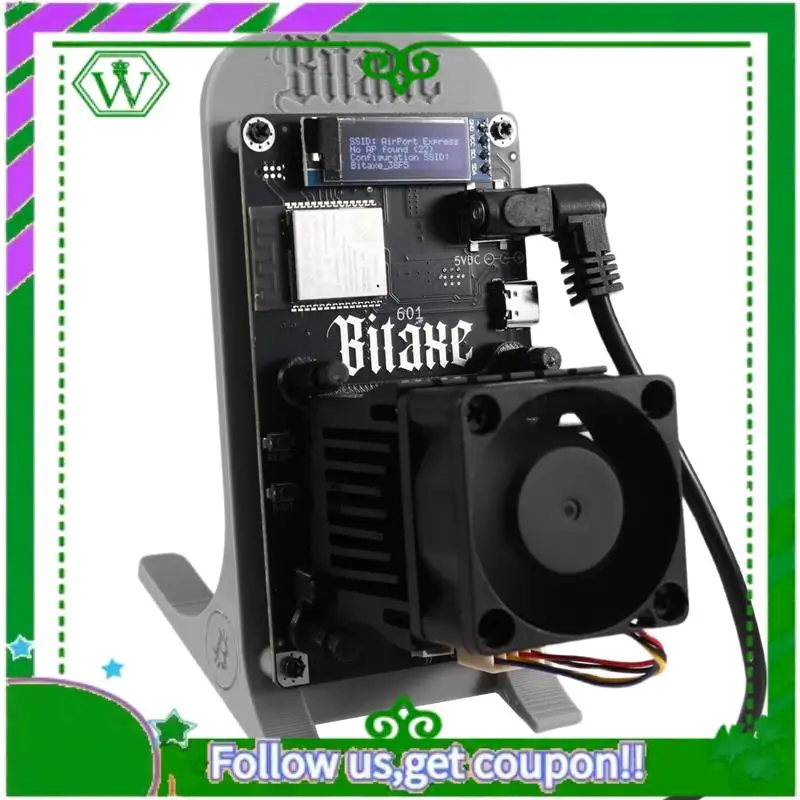 

Reliable-Bitcoin Mining Rig Bitaxe Gamma 601, Solo 1.2TH/S Miner, BM1370 ASIC Chip, Antminer S21 Pro, 18-22W, Grey With AU Plug