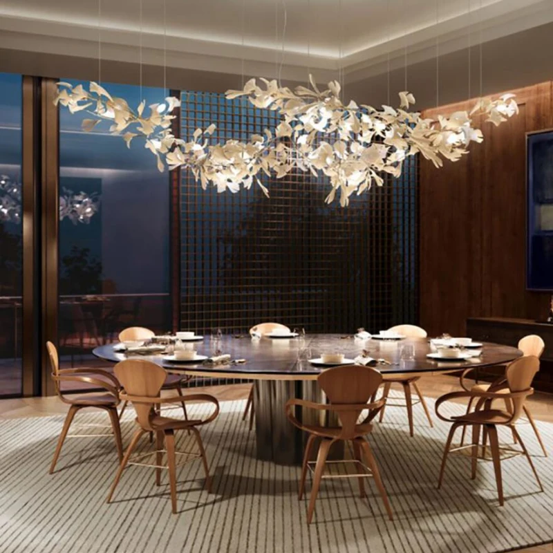 Chandeliers for Dining Room Decor Ceramics Led Lamp  Nordic Ceiling Chandelier Kitchen Living Center Table Indoor Lighting