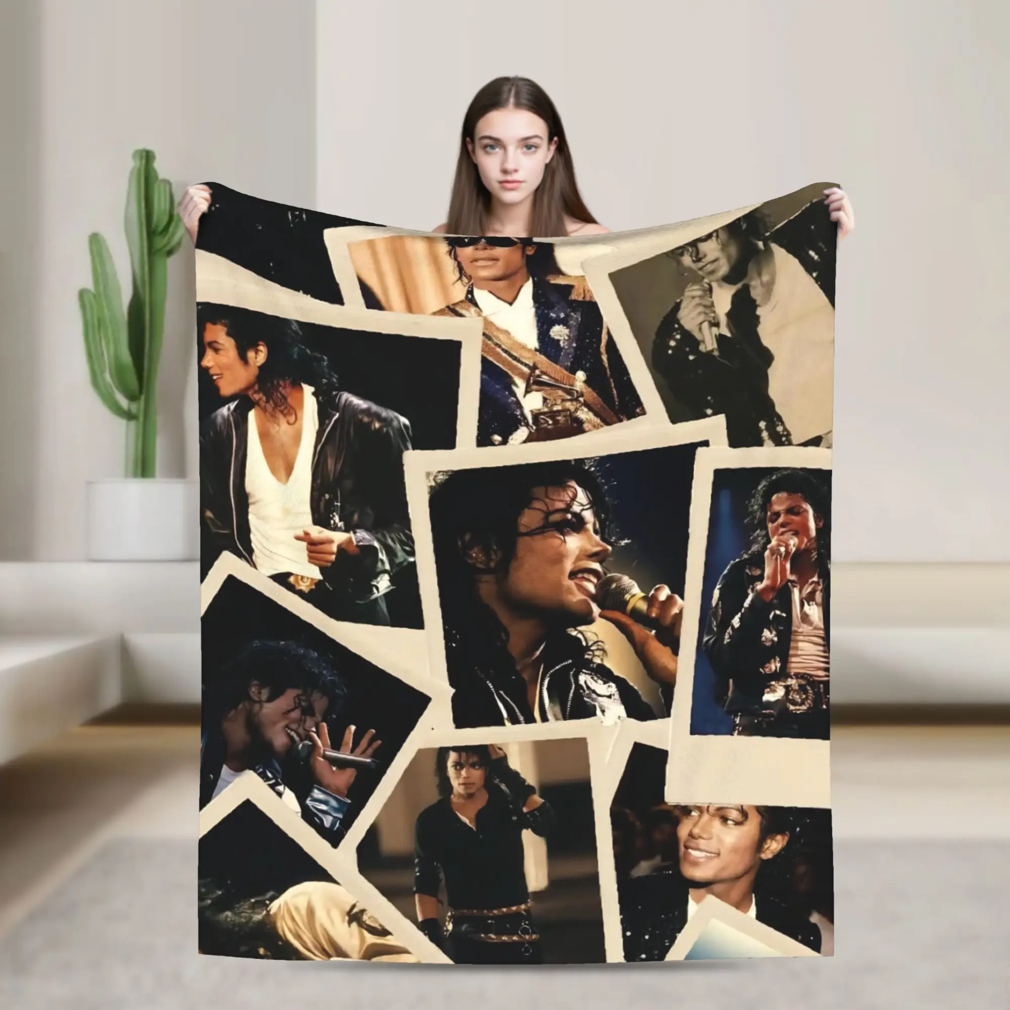J-Jacksons Singer MJ Fleece Throw Blankets  Blanket for Bed Bedroom Lightweight Thin Bed Rug
