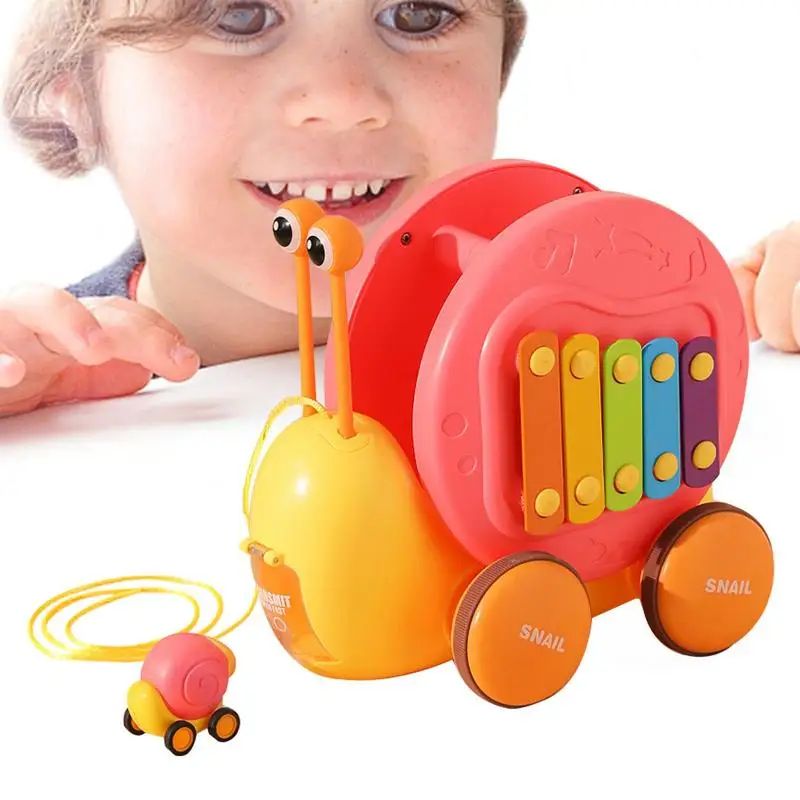 

Crawling Snail Early Learning Musical Snail Toy With Piano Cute And Educational Pull Along Toy Snail Sturdy And Durable For