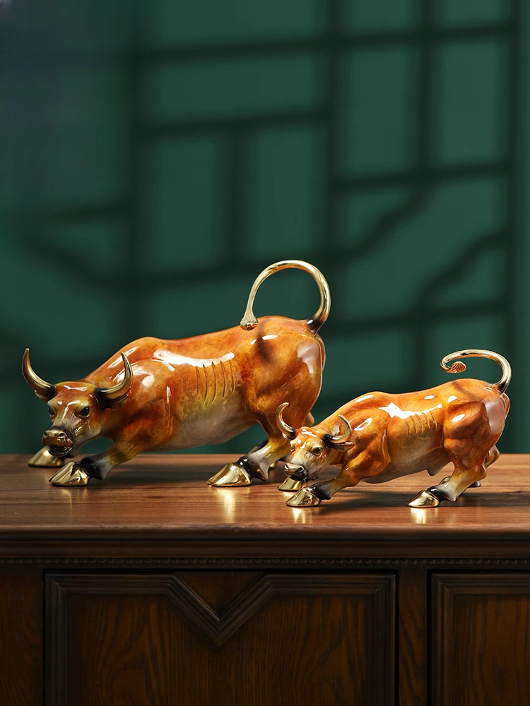 Feifan Wo Wall Street Copper Bull Decoration Bull Qi Soaring Sky, Entrance, Wine Cabinet Office Decoration Company Opening Gift