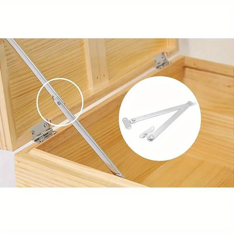 4pcs Heavy Rod Hinge Fold Cabinet Support Down Cabinet Support Iron Chest Corner Slide Hinges Furniture Hardware