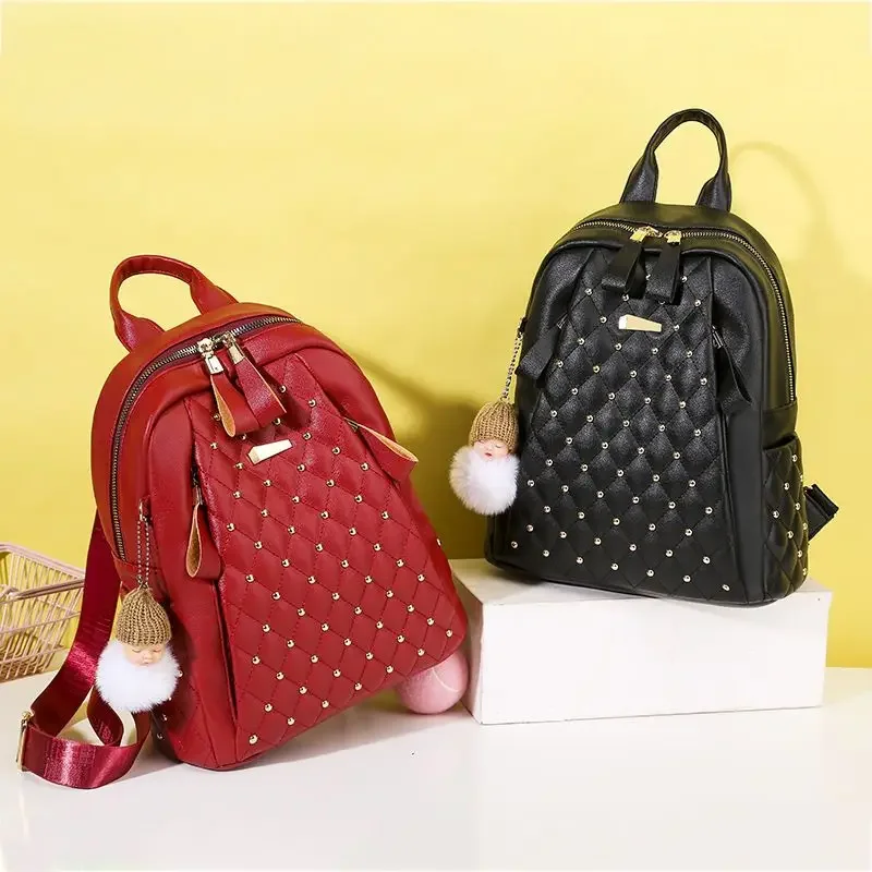 JBTP New Vintage Women Backpack Leather Backpack Lady Travel Backpack Shoulder Bags School Bags Back Pack Mochila Feminina