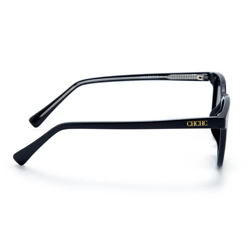 نظارات شمسية مربعة بسيطة من CH بإطار من الأسيتات للحماية من الأشعة فوق البنفسجية بتصميم كلاسيكي للجنسين، مجموعة كاملة مع حافظة نظارات عصرية