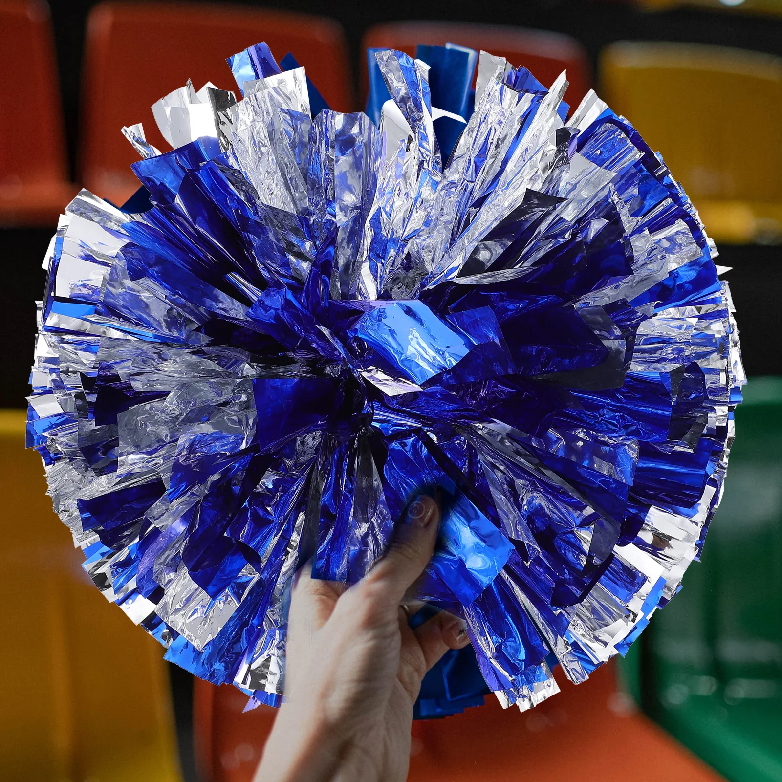 

4pcs Cheerleading Hand Flowers Portable Pom Poms Bright Color Lightweight Durable For Celebrations Dance Party