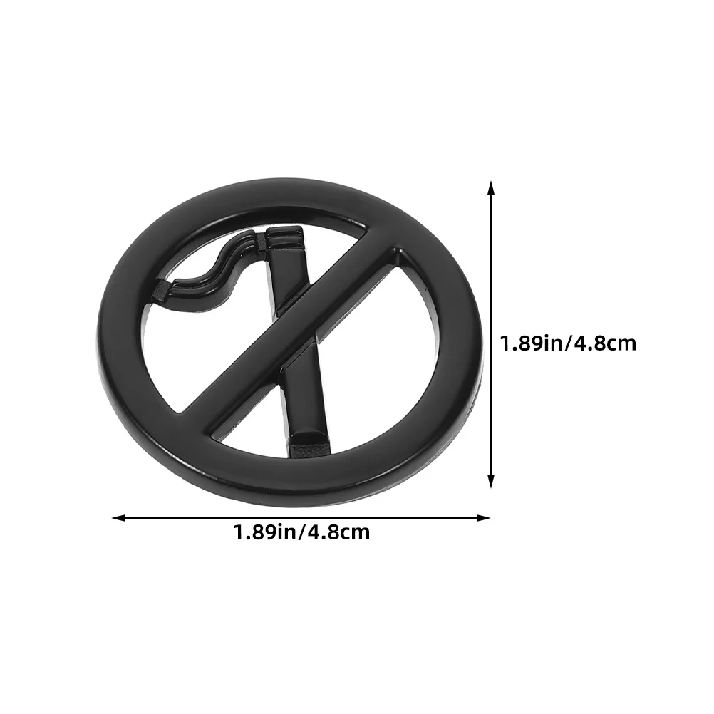 Pegatina de Metal para No fumar, señal de advertencia autoadhesiva 3D para Interior de coche, pegatinas de señal de advertencia para uso doméstico y de negocios, 2 uds.
