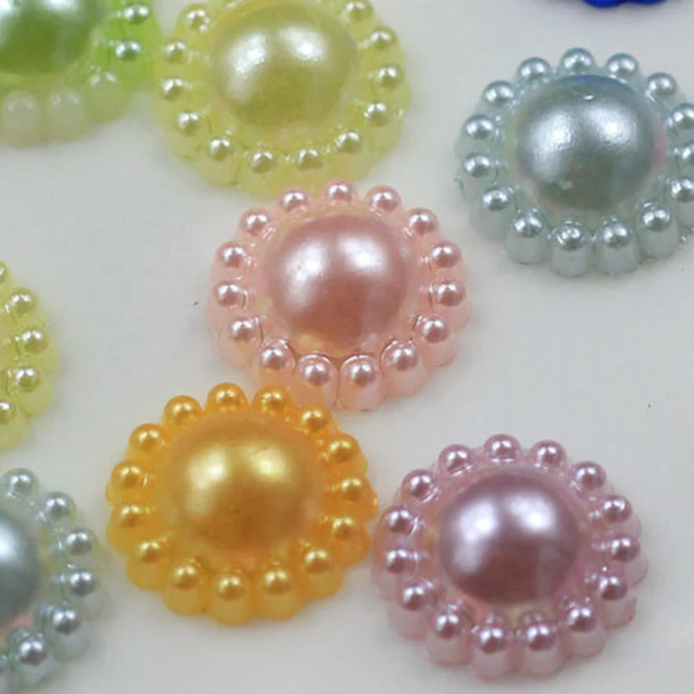 

200 pcs Sunflower Shape ABS Resin Accessories for DIY Phone Shell Decoration Craft Project Supplies Storage Bottle