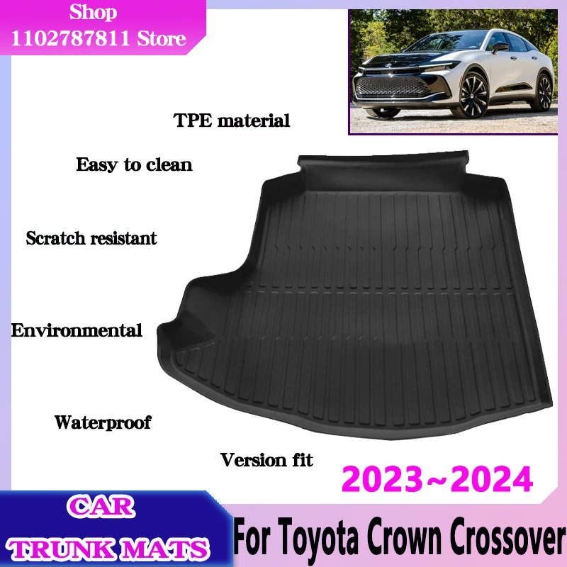 

for Toyota Crown Crossover Accessories 2023 2024 S235 Car Trunk Floor Mats Upholstered Waterproof Protect Material Storage Pad