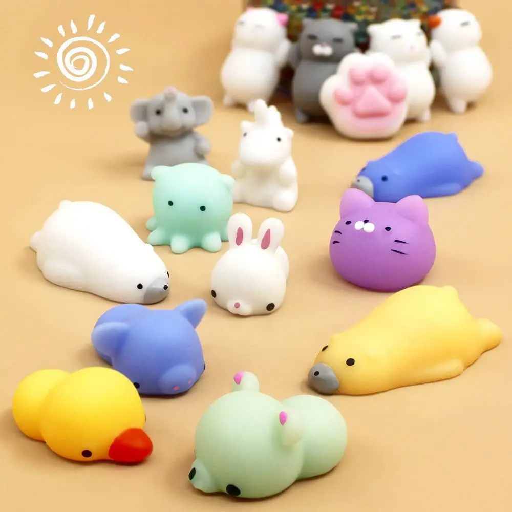 10 Pcs Mini Release Stress Animal Pinch Music Children Simulation Relaxing Mood Squeezing Reduce Pressure The pattern is random