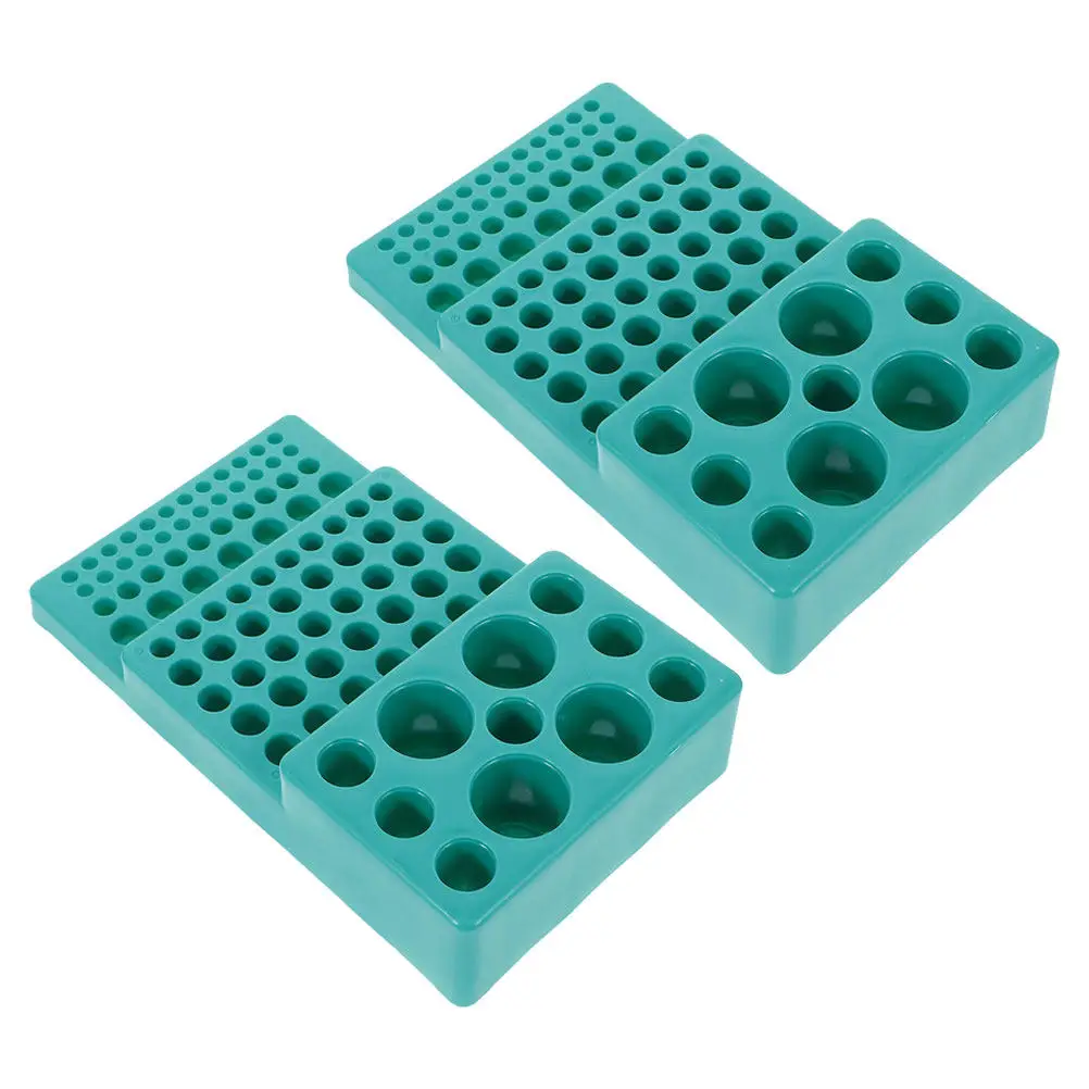 2pcs Universal Plastic Test Rack Trapezoidal Design 4-28Mm Centrifuge Holder For Lab Durable Stable Lightweight Rack For Storage