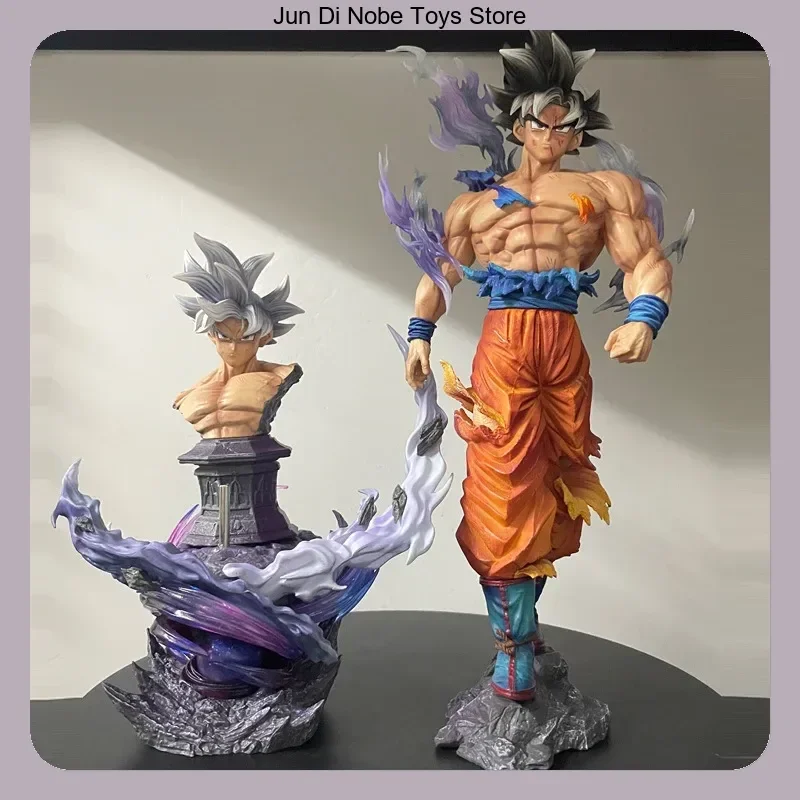 42cm Dragon Ball Ultra Instinct Goku Standing Pose Anime Figure Statue Collectible Desktop Decoration Toy Gift