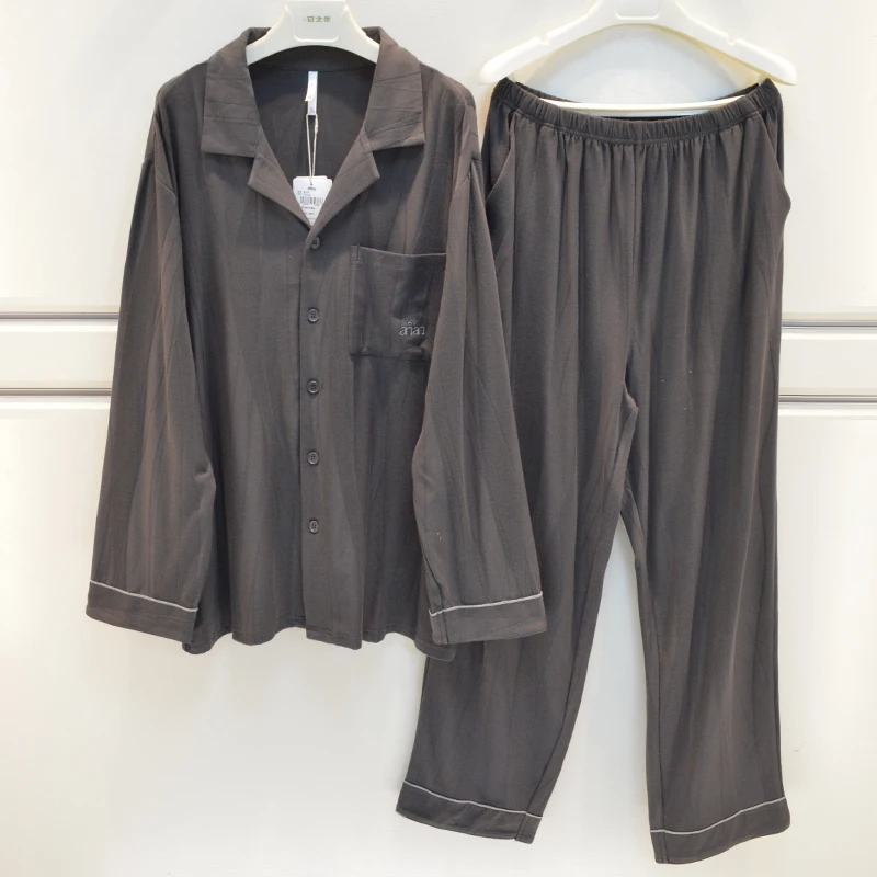 anziban-set-di-abbigliamento-da-casa-a-maniche-lunghe-in-puro-cotone-lavorato-a-maglia-con-motivo-floreale-per-uomo-collezione-autunnale-matura-e-stabile