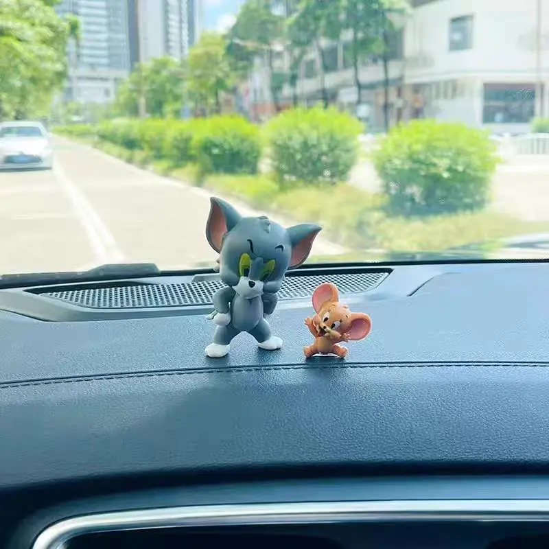 Cat and Mouse Tom Jerry Car Ornament Car Interior Decoration Cute Book Desktop Ornament