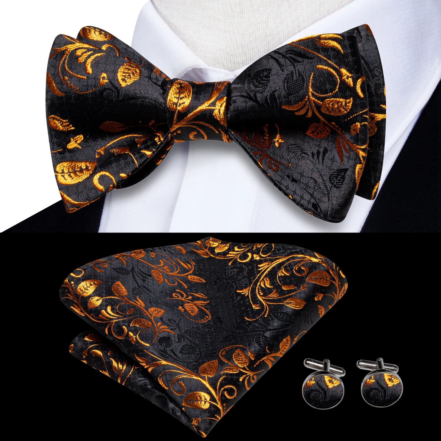 

Hi-Tie жаккардовый Шелковый мужской галстук-бабочка Hanky запонки набор мужской бабочка узел, галстук-бабочка оптовая продажа для мужчин свадебный бизнес подарок