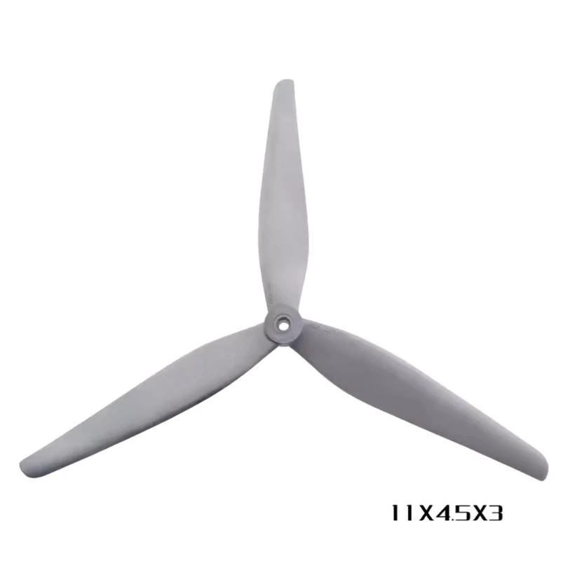 1 Pair HQprop 11x4.5x3 Propellers 1145 3 Paddles Leaf Propellers CW & CCW for FPVs 11inch Long Distanced Drones Repair