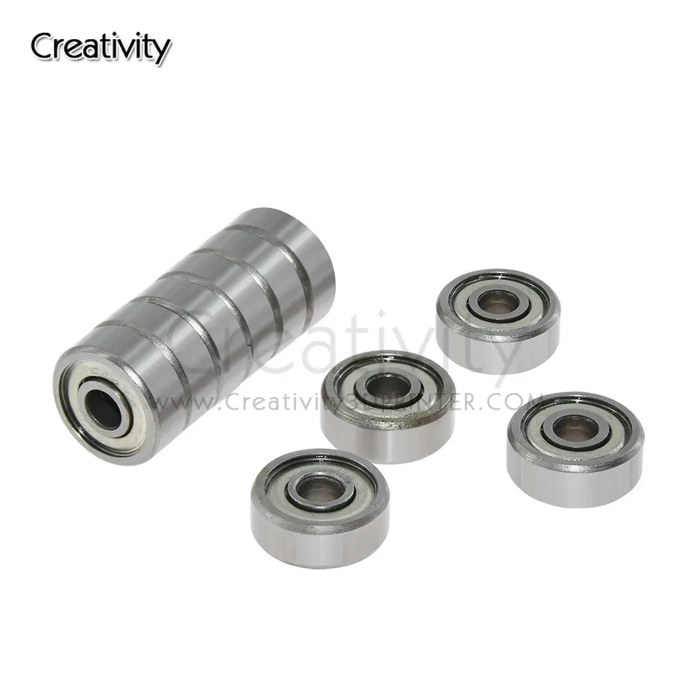 5/10Pcs 3D Printer Accessories Bearings 624ZZ 4x13x5 Miniature High-carbon Steel Single Row Wheel Miniature Deep Groove 3d Parts