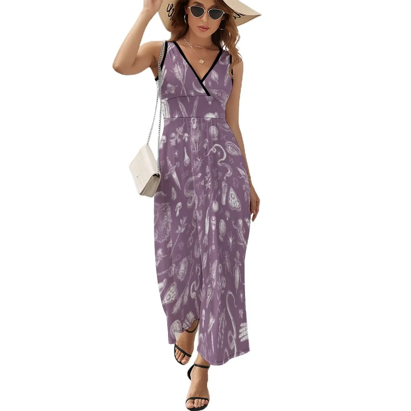 

Purple Salem Witch Sleeveless Dress Dresses luxury dress elegant dresses for women