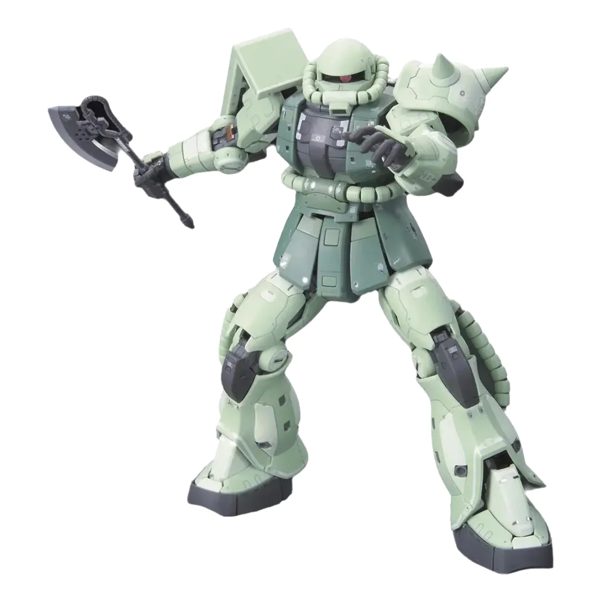 ในสต็อกของแท้ Bandai Original Gundam ชุด RG 1:144 MS-O6F ZAKUII Action Figures ของเล่นสําหรับของขวัญเด็กคริสต์มาสของขวัญ