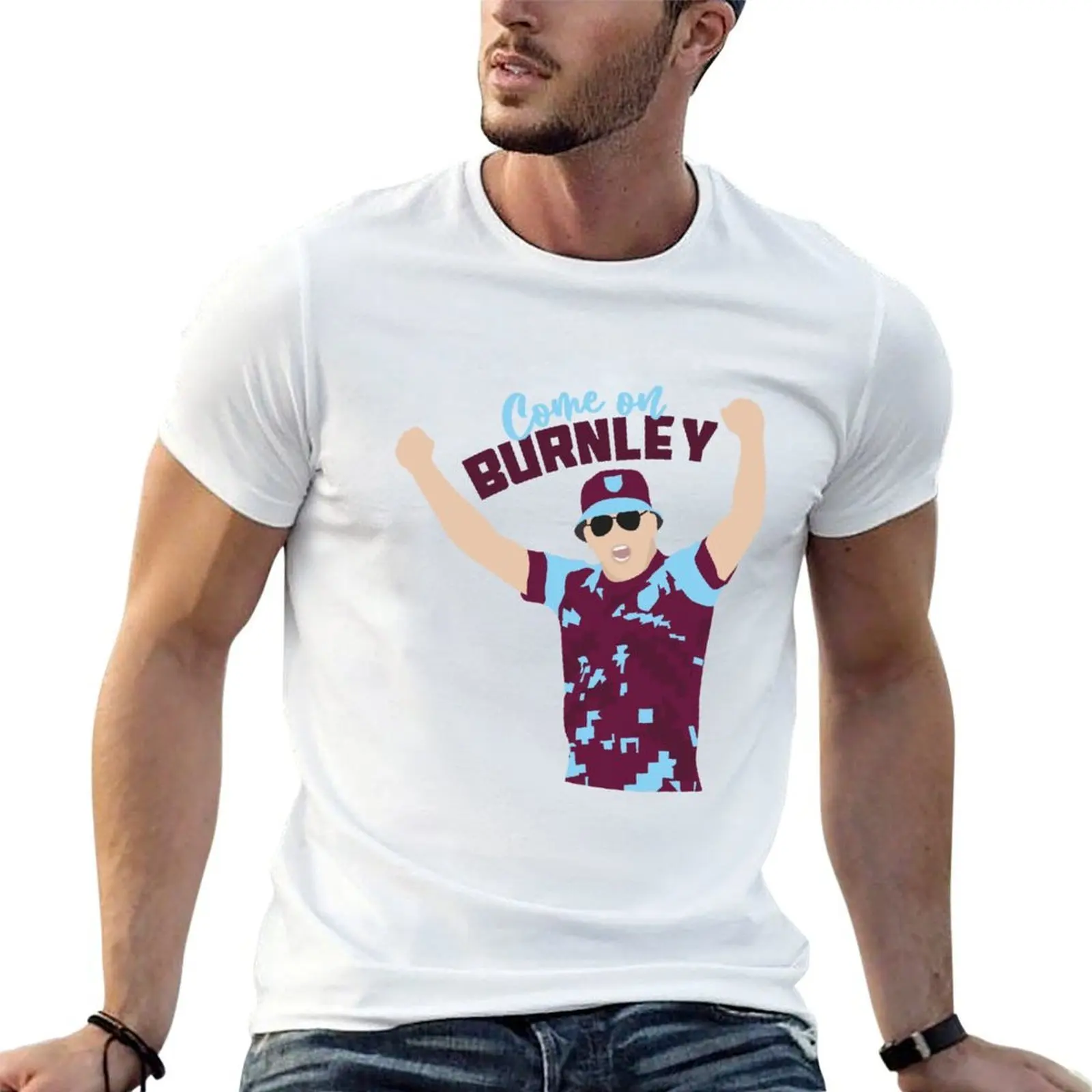 Come On Burnley T-Shirt Work Wear Simple Tee Shirt
