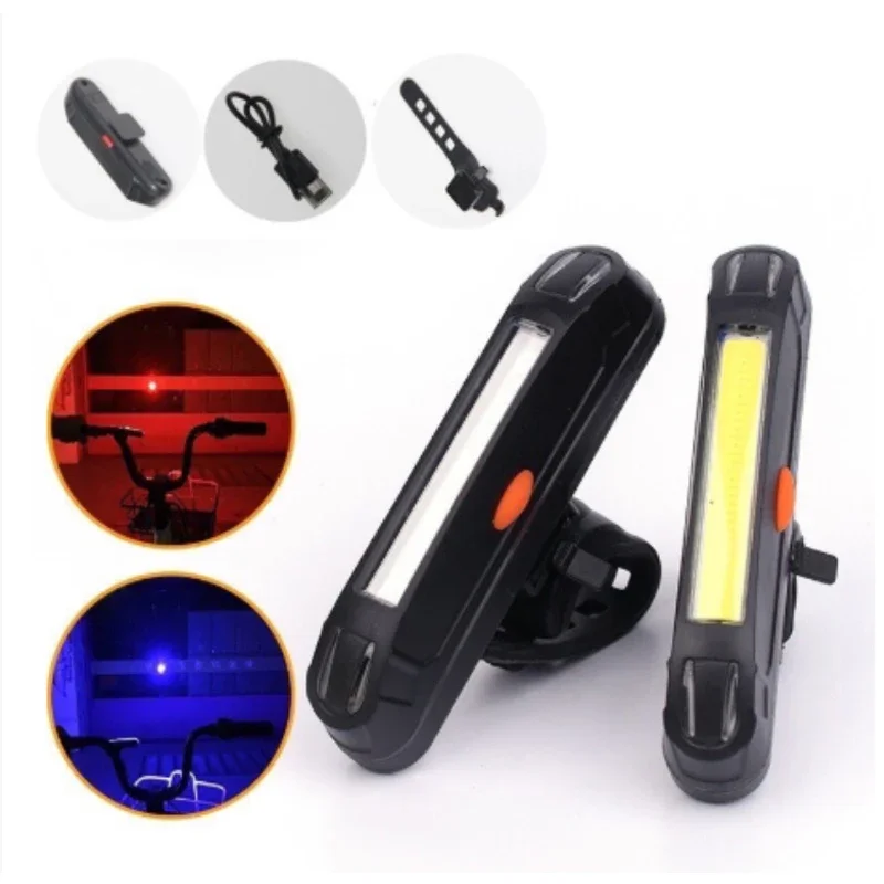 Night Cycling Tail Light Outdoor Highlight USB Charging Single Light Mountain Bike Led Warning Light Tail Bicycle Accessories