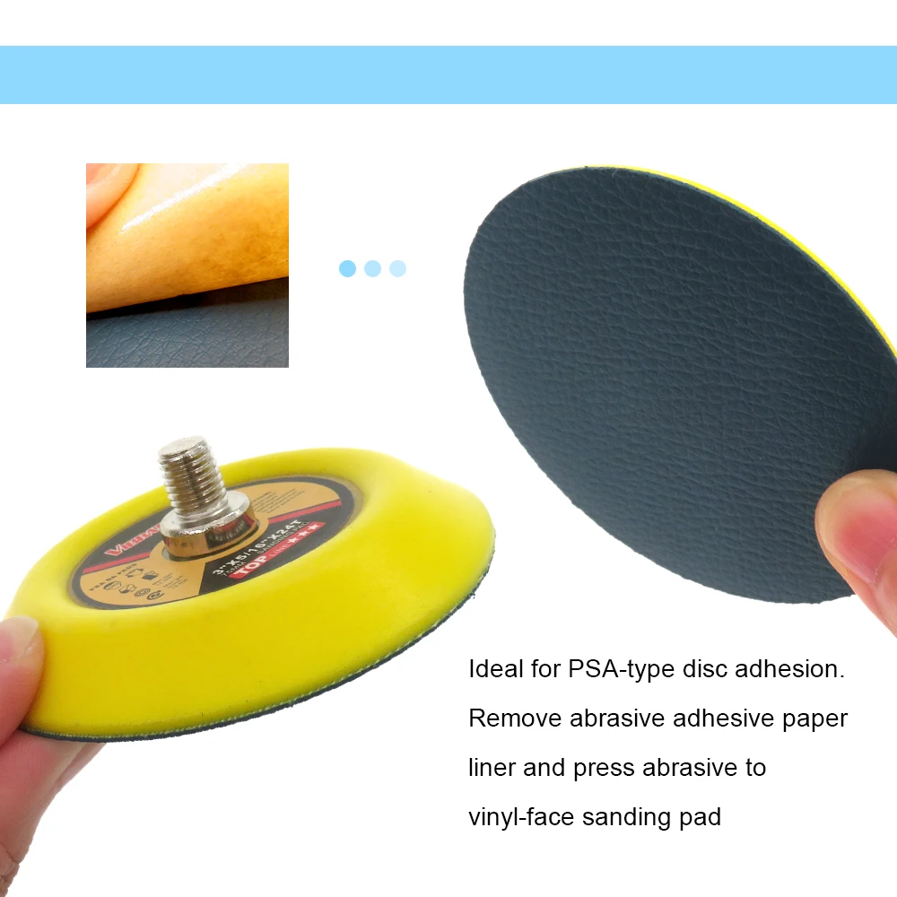 1''2''3'' Tampone abrasivo di backup PSA Levigatrice in vinile Piastra di supporto per smerigliatrice elettrica adesiva Utensili abrasivi Lucidatura e molatura