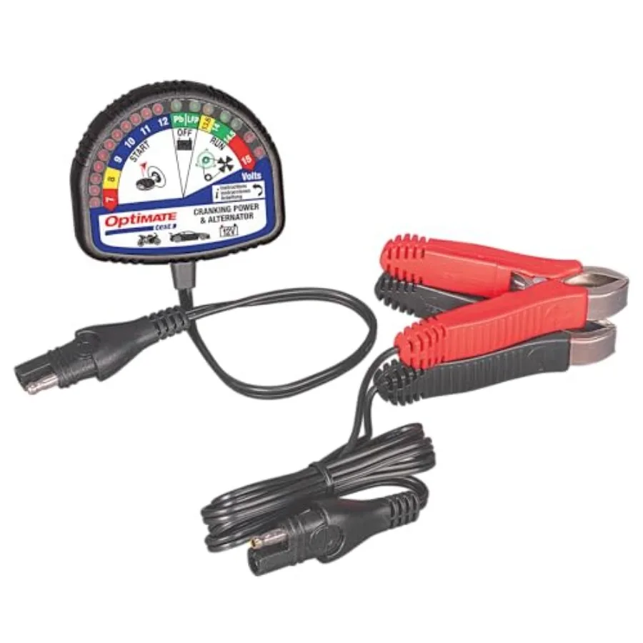 

Optimate Test Cranking and Alternator TS-121 12V Tester for Battery State of Charge cranking Performance and Vehicle Charging S