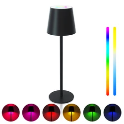 LED Desk Lamp with USB Type-C Adjustable color LED Lamp Cordless Touch Lamps Waterproof Led Lights For Hotel Bedroom，Restaurant