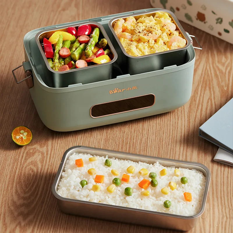 Bear Electric Lunch Box Microcomputer Reservation Heating Lunch Box Double-layer Stainless Steel Liner Insulation Lunch Box