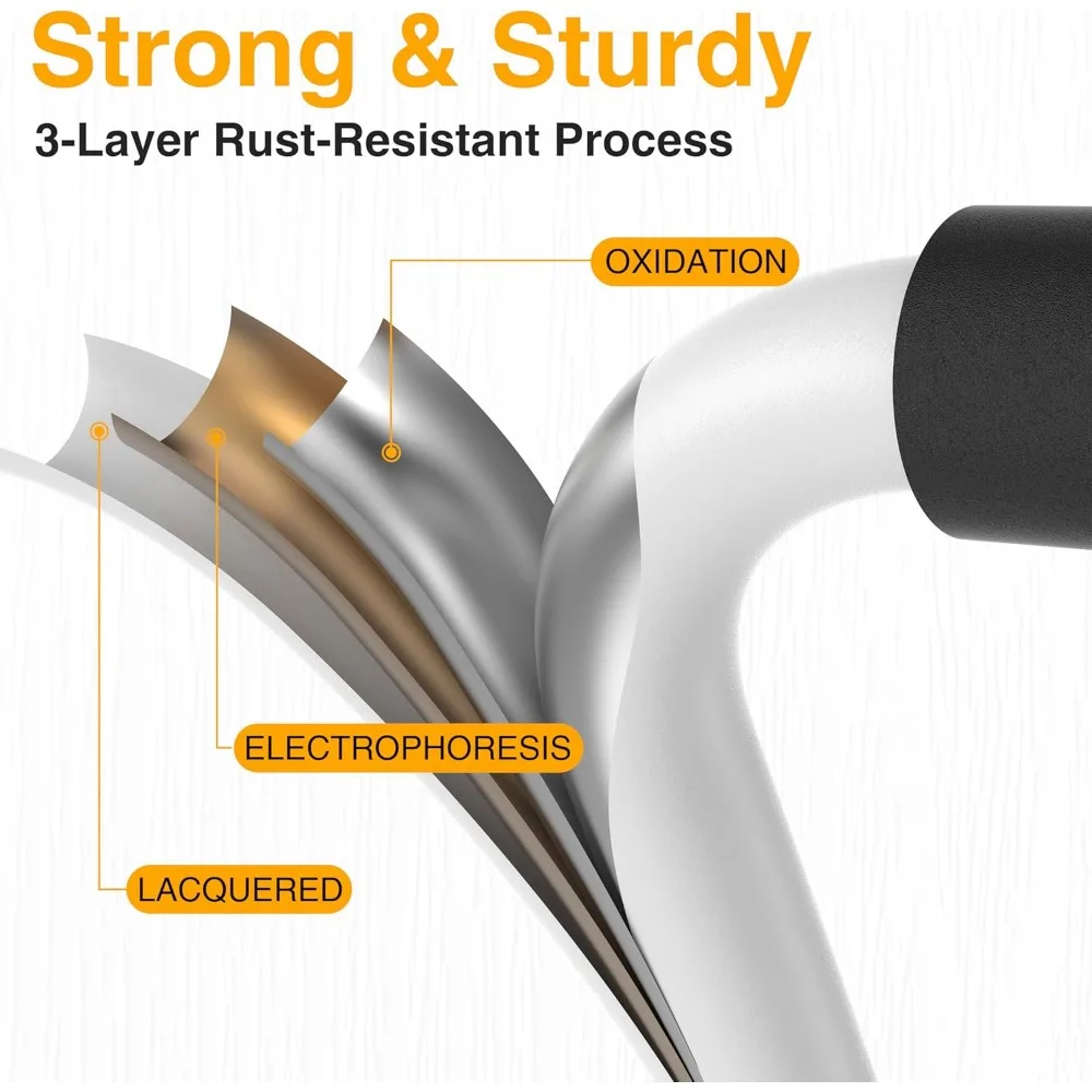 Escalera plegable de acero portátil, pedales antideslizantes anchos, capacidad de 500 libras, empuñadura conveniente, taburete resistente de 3 escalones para el hogar y el apagado