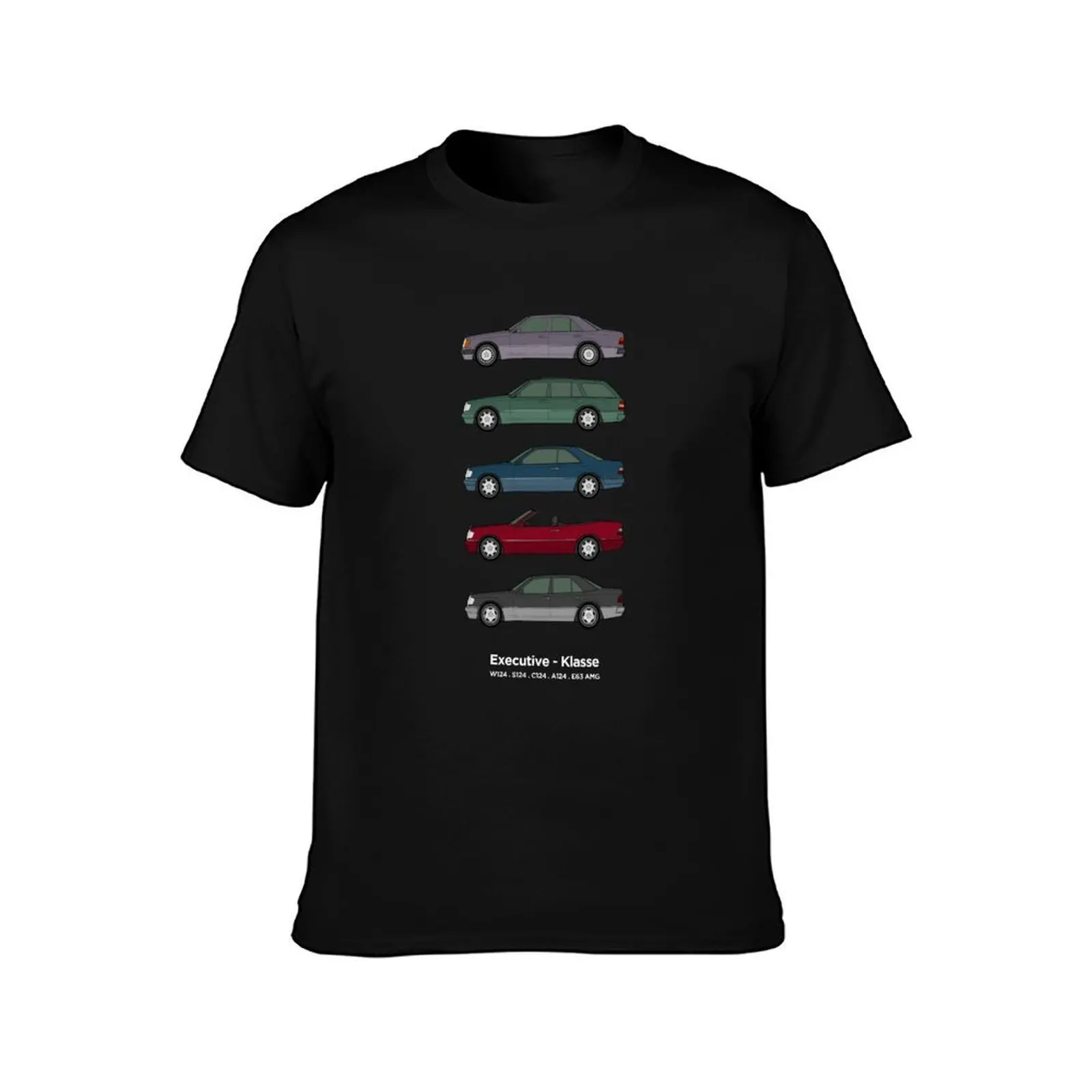 W124 S124 C124 A124 & E63 Classic Car Collection T-Shirt Comfort Stretch Tee Shirt T-Shirt view 2