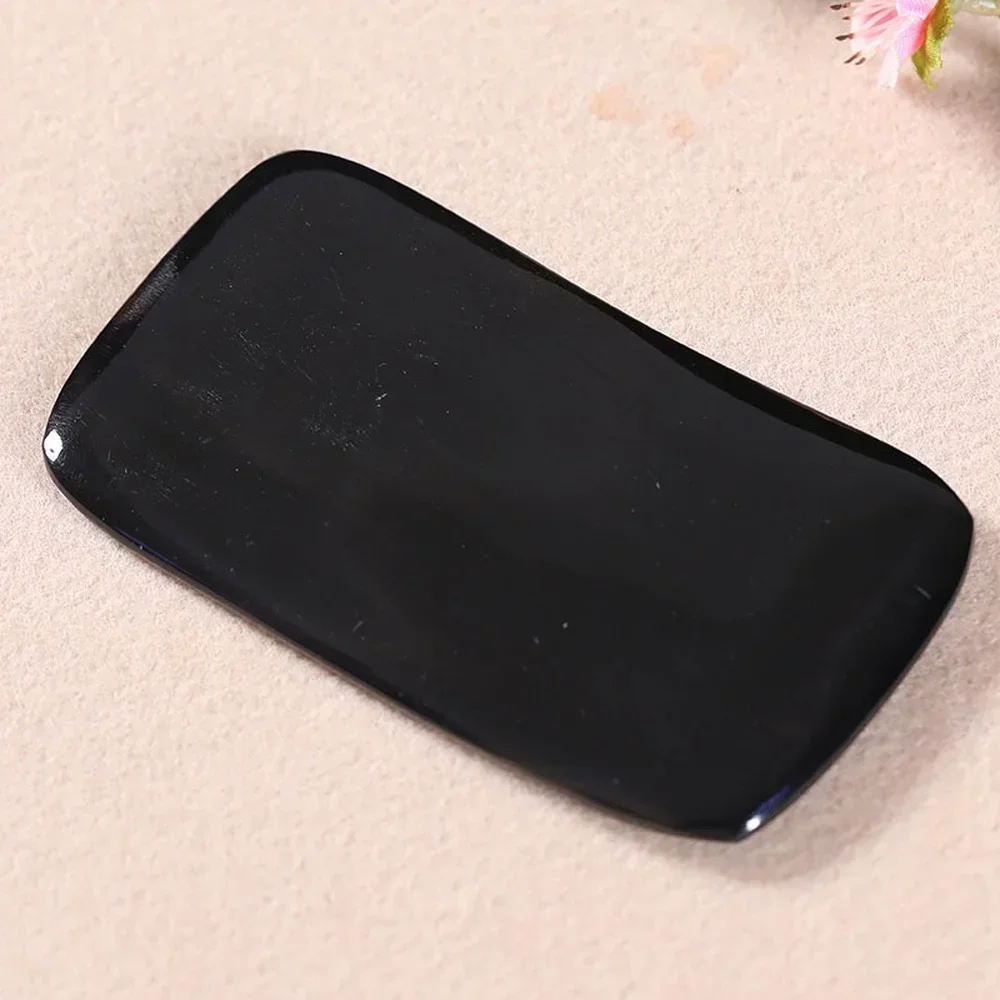 Facial and Neck Gua Sha Scraper Tool for Beauty SPA Massage, Skin Care, Fades Wrinkles and Spots, Natural Bian Stone