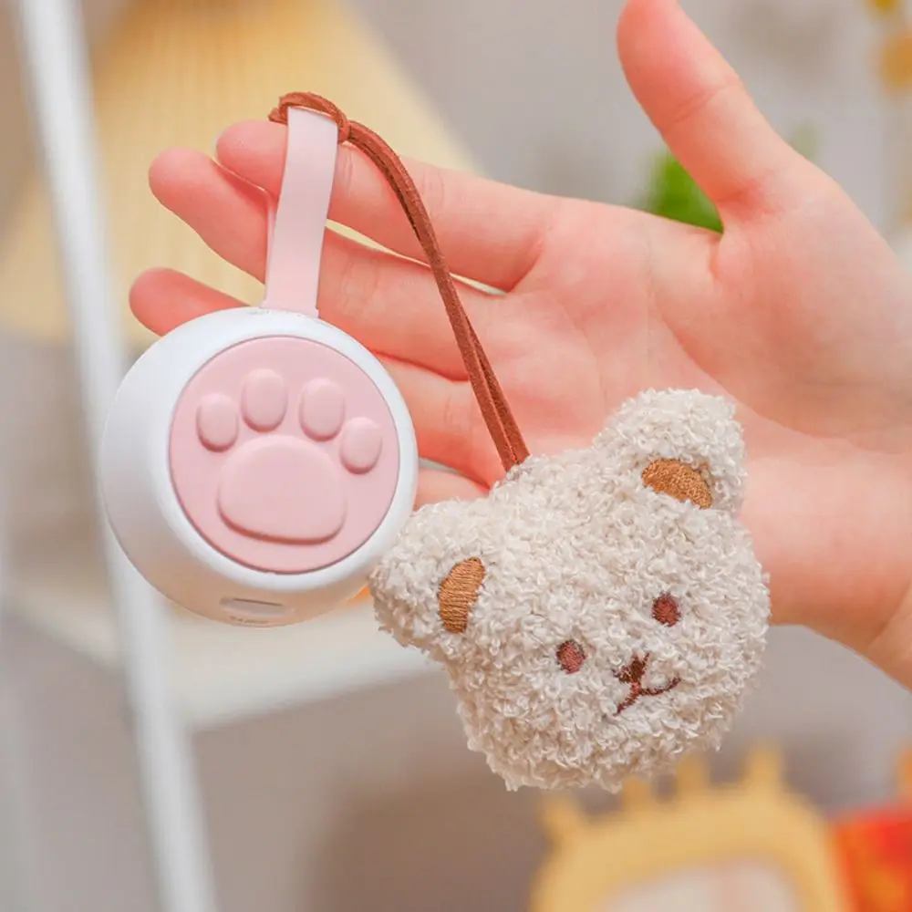 Funny Bear Pendant Cartoon with Name Sticker Bear Keychain Dolls Hanging Ornament Children's Name Tag Keyrings Bag Decoration