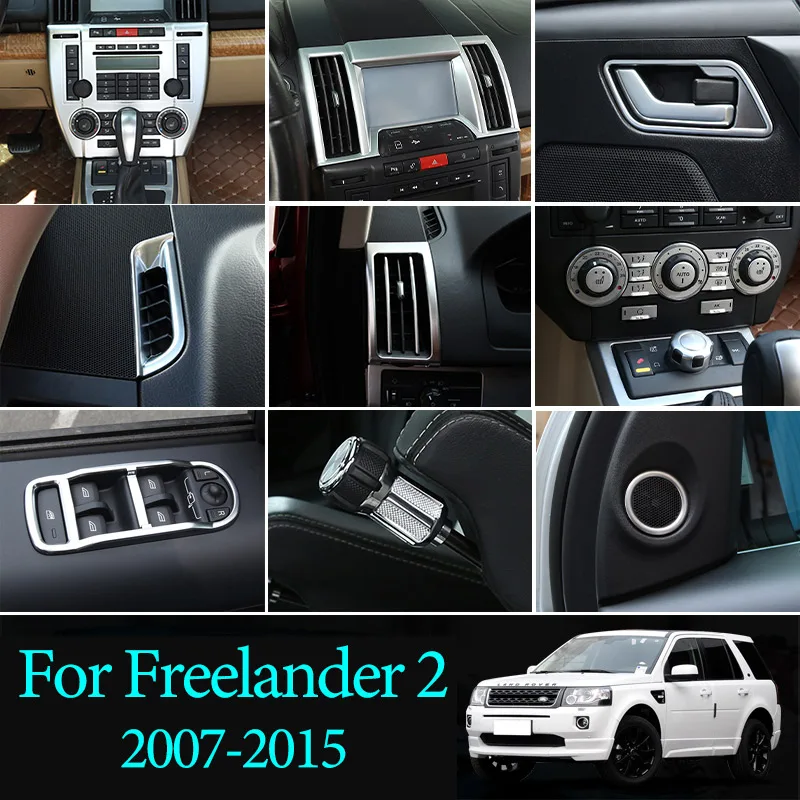For Land Rover Freelander 2 07-2015 ABS Chrome Interior Center Control Instrument Panel Decoration Accessories Car modification