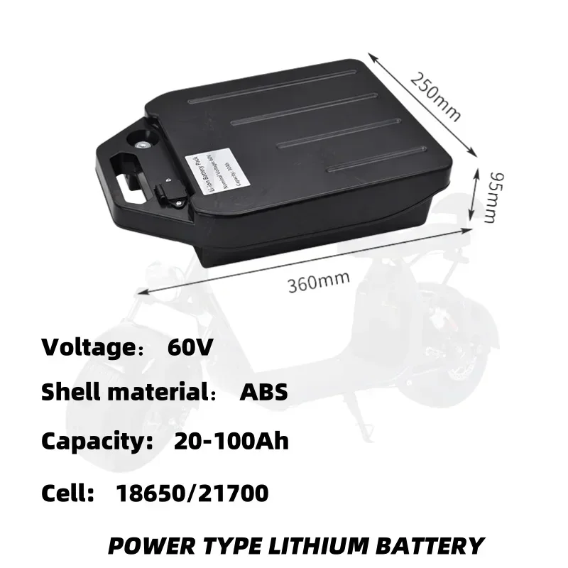 60V 50Ah 18650 Rechargeable Li Ion Battery for 1000w 1500w 2000w Citycoco X7 X8 X9 Trolling Motor Lithium Battery