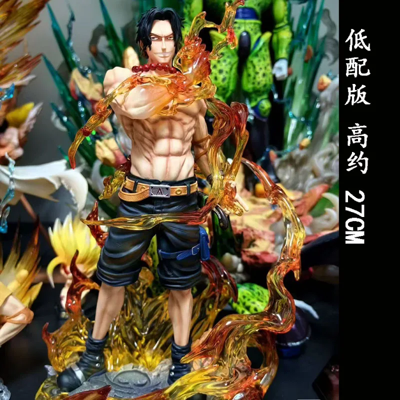 27cm One Piece Anime Figure Portgas·D· Ace Figure Flame Ace Action Figurine Model Statue Doll Collection Decoration Toy Kid Gift