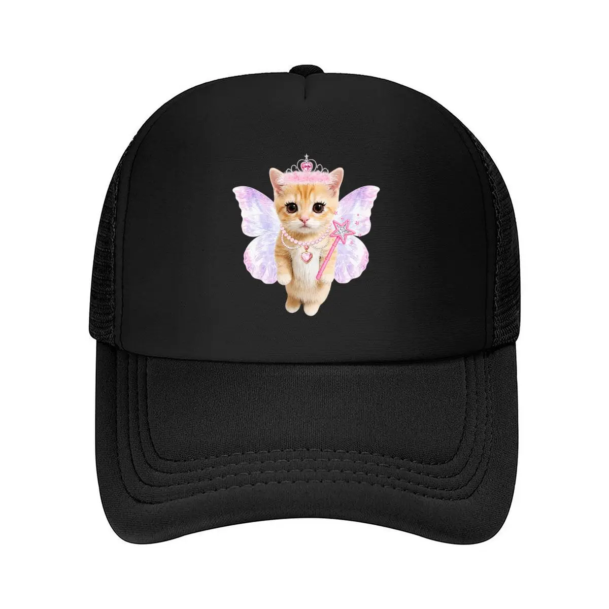 Princess Cat Fairy Wings Tiara Magic Wand Heart Mesh Baseball Cap Hip Hop