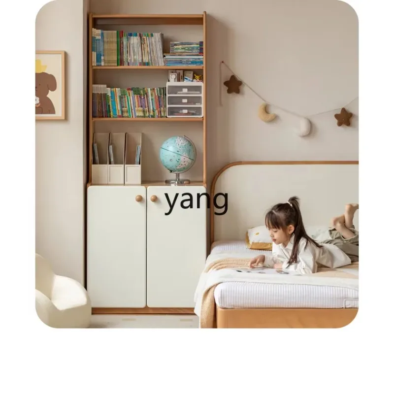 LMM,  solid wood bookshelf household floor locker toy storage cabinet