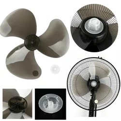 16Inch Plastic Fan Blade Three Leaves With Nut Cover Standing Pedestal Fan Three Leaf Accessories Electric Fan Blade Desktop Fan