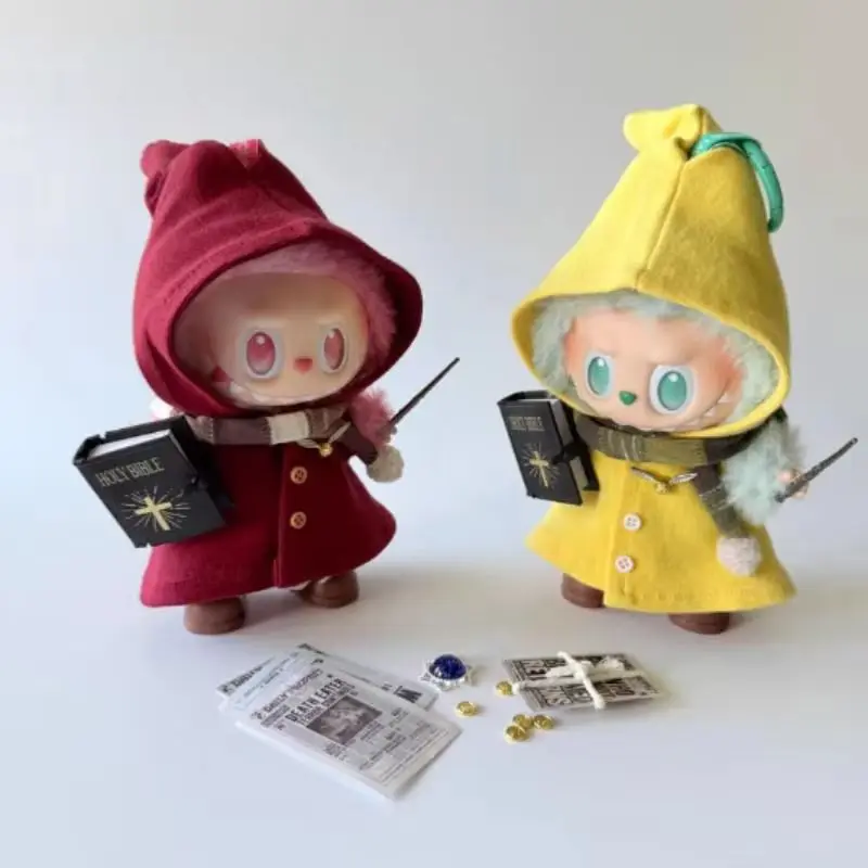

For Labubu 17cm Halloween Costume Set Gryffindor Wizard Outfit V1 V3 New Style Doll Clothes Accessories Perfect Fit For Dolls