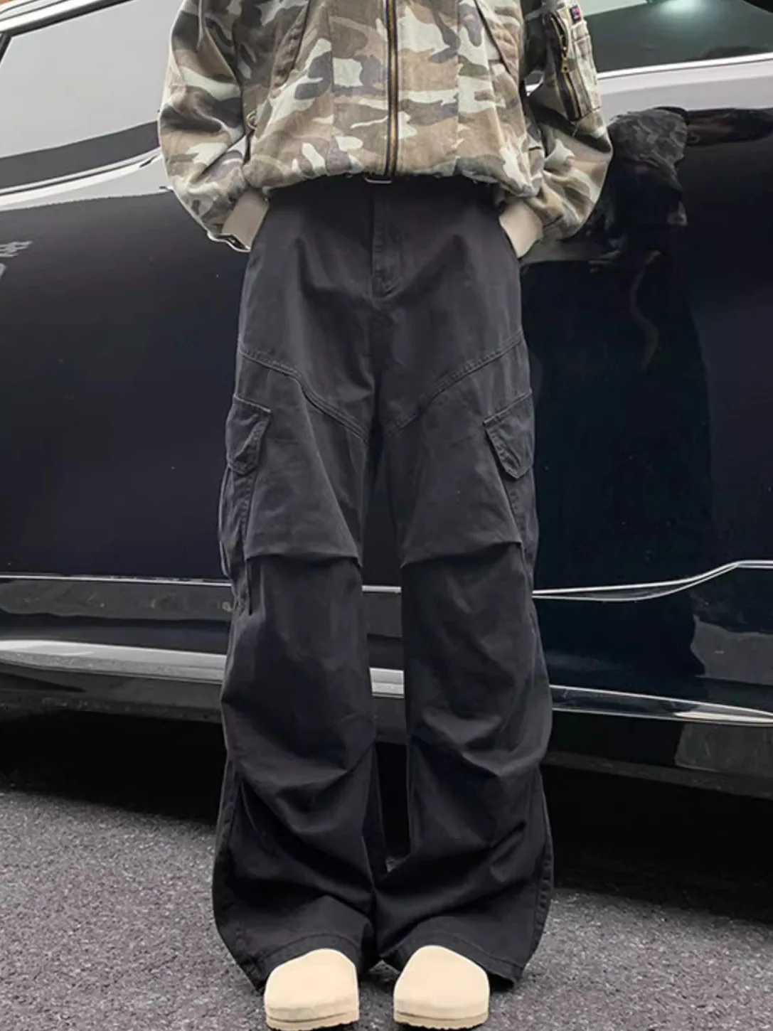 

Американские повседневные рабочие брюки для мужчин, новые весенние свободные брюки прямого кроя, удобные модные брендовые брюки для подростков