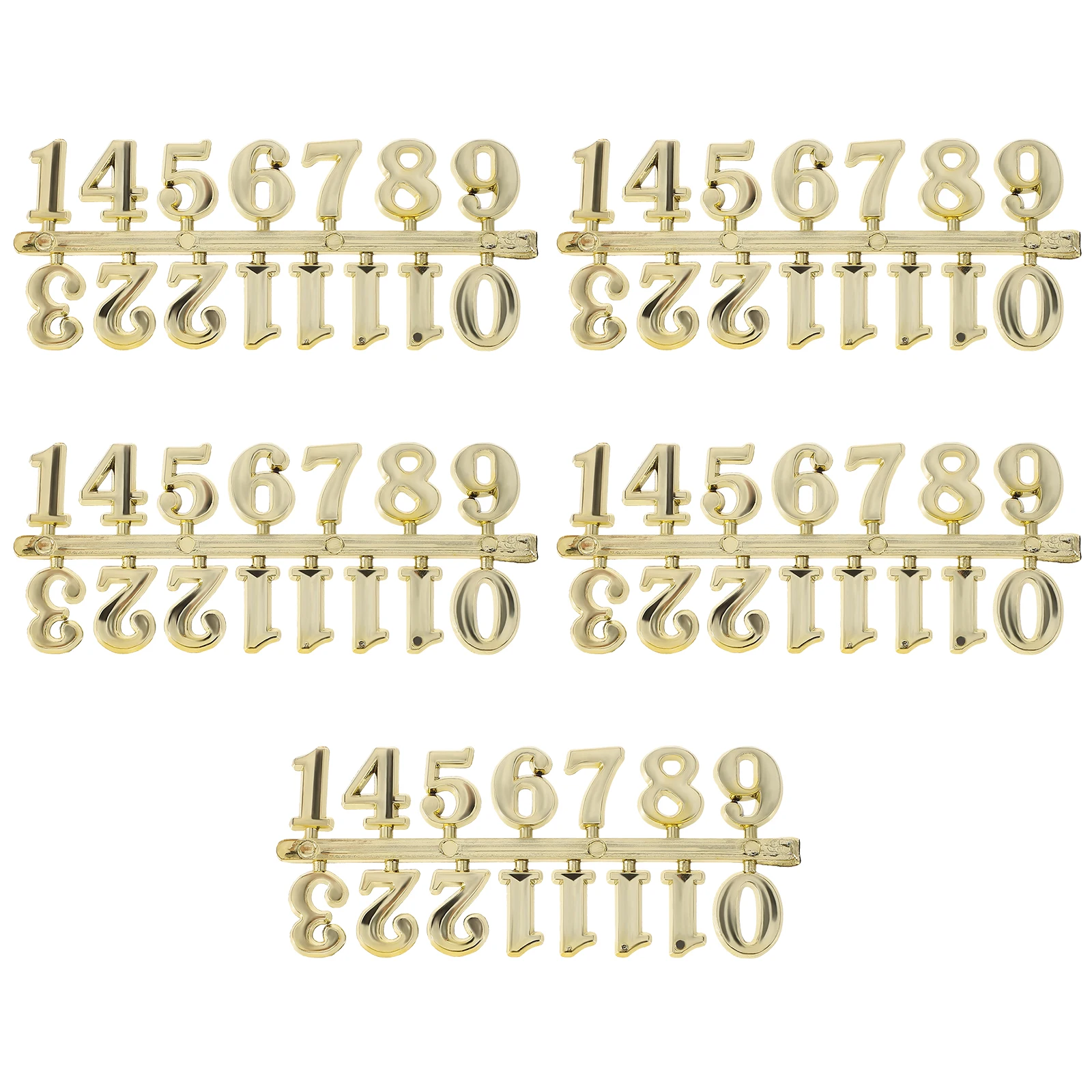 

5 Sets Clock Decorations Part Number Accessories Arabic Numbers Numerals Self-adhesive Kit for