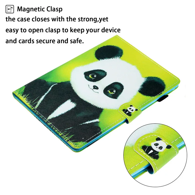 Cute Panda Cat Flip Cover For Samsung Galaxy Tab A7 Lite Case 2021 Wallet Tablet For Galaxy Tab A7 Lite T220 T225 Case Kids