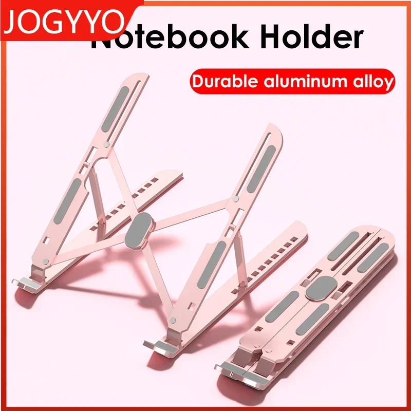 

Adjustable Laptop Stand Foldable Aluminum Alloy Notebook Stand Base Portable Non-slip Raising Cooling Support Laptop Bracket