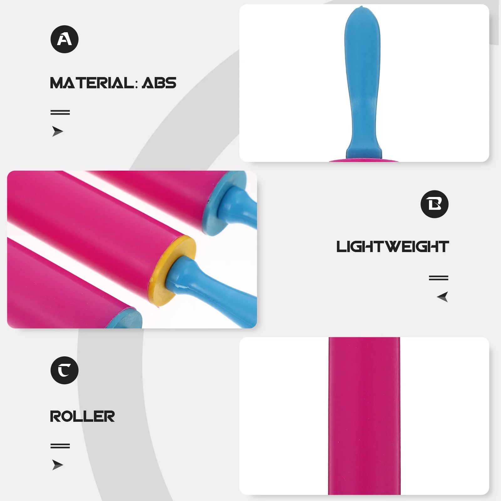 4 個 Abs 粘土ローラー子供 Diy モデリングツールセット軽量耐久性のある彫刻用品子供のクラフトアクセサリー粘土