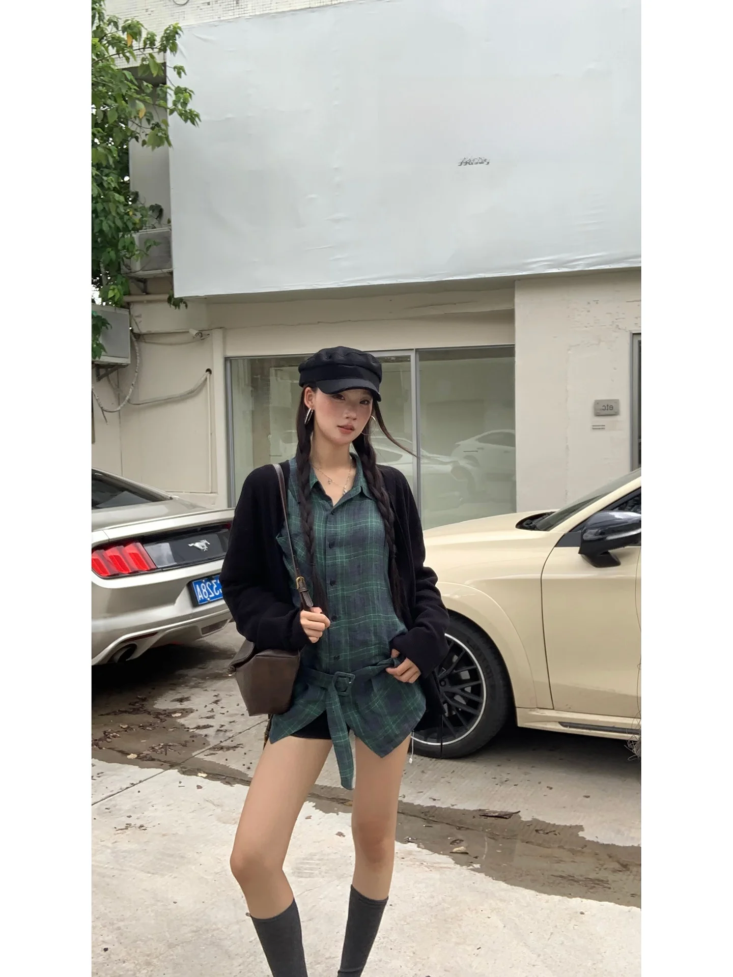 Bla gebreid open vest dames Sle Lazy Faion vroege herfst top rood Celebri Gallery 2025, nieuwe collectie, eenvoudig woon-werkverkeer...