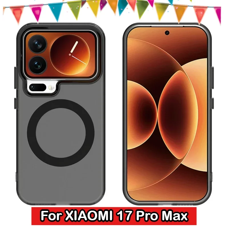 حافظة شحن لاسلكية مغناطيسية ممتصة لهاتف Xiaomi 17 Pro Max 15 14 T Pro Ultra Masgafe حافظة هاتف شفافة مقاومة للصدمات #1
