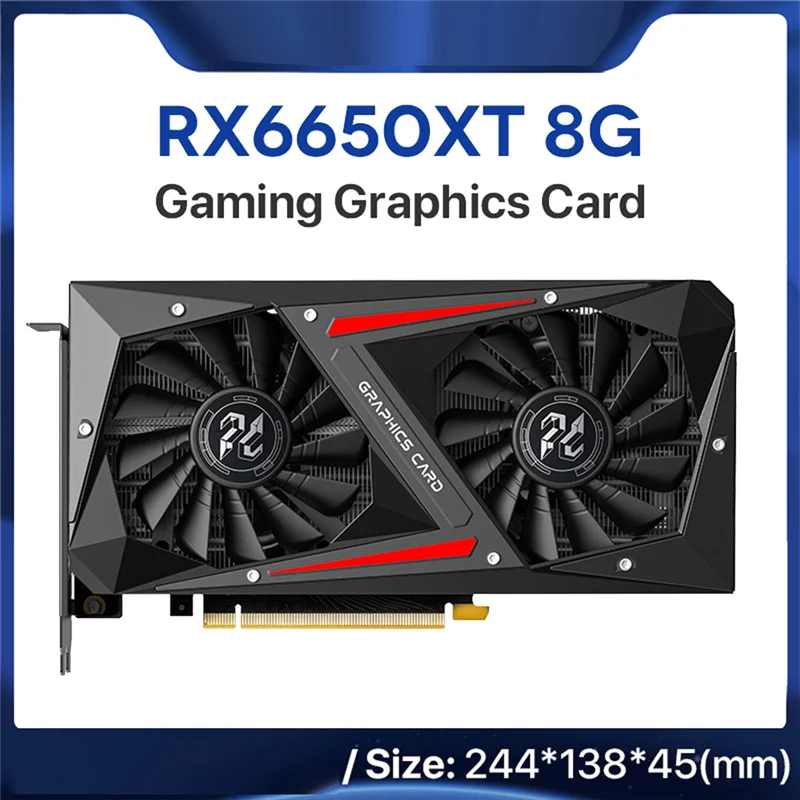 AT87-PELADN RX6650 XT Graphics Card 8G GDDR6 Video Cards Graphics Card PC Computer GPU Gaming Card