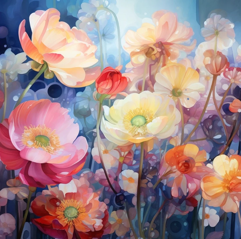 

Colorful Flowers 14CT 16CT Printed On Canvas Cross Stitch DIY Set Chinese Pattern Kit Home Needlework Embroidery 200 Colors