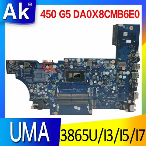 For HP Probook 450 G5 Motherboard L00828-601 DA0X8CMB6E0 REV:E SR3LA I5-8250U DDR4 Mainboard Tested Work Pavilion 15-eg2000