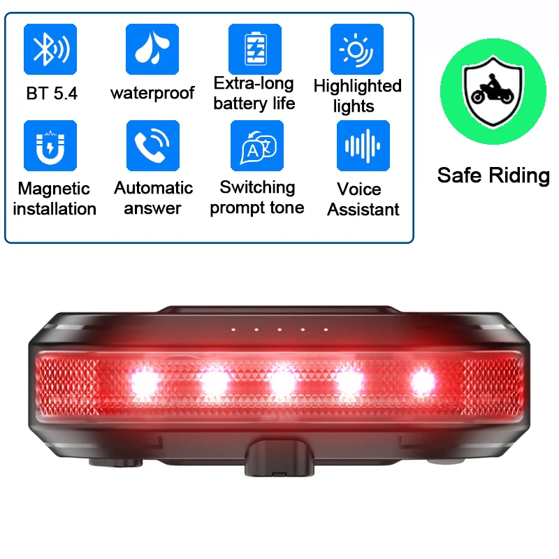 

Bluetooth 5.3 Motorcycle Helmet Headset Magnetic Wireless Gravity-Sensing Turn Signal Hands-Free Call Motorcycle Headphones